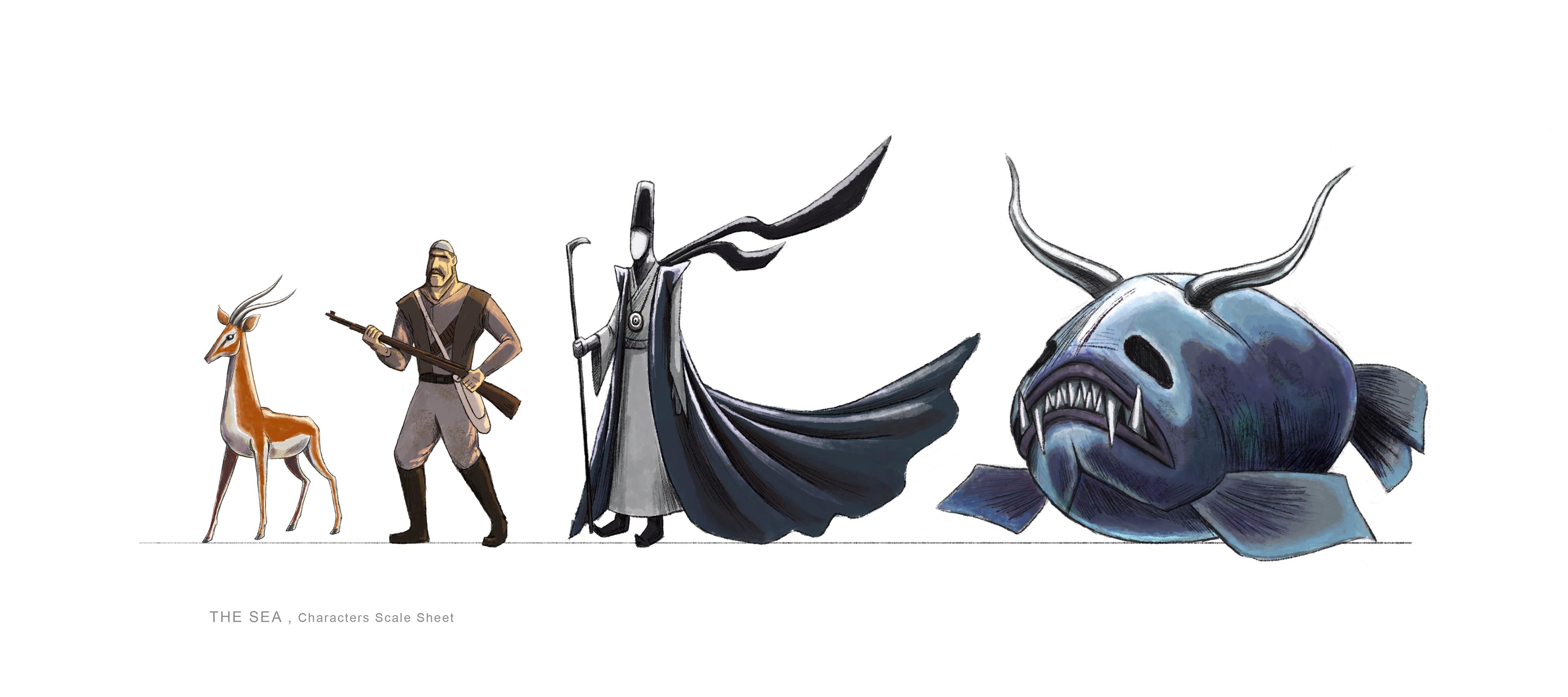 Character design , The Sea animated short
